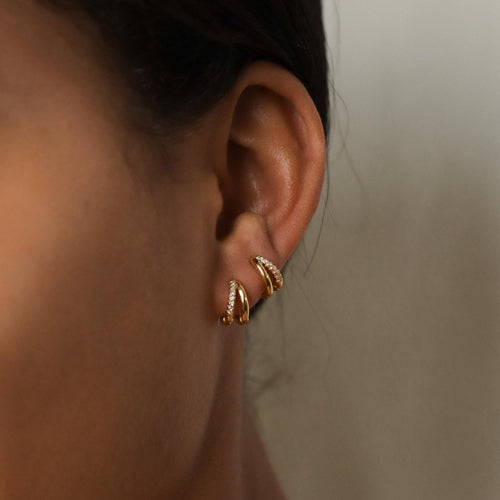 Dynamic Elegance: Amelia Duo Huggies