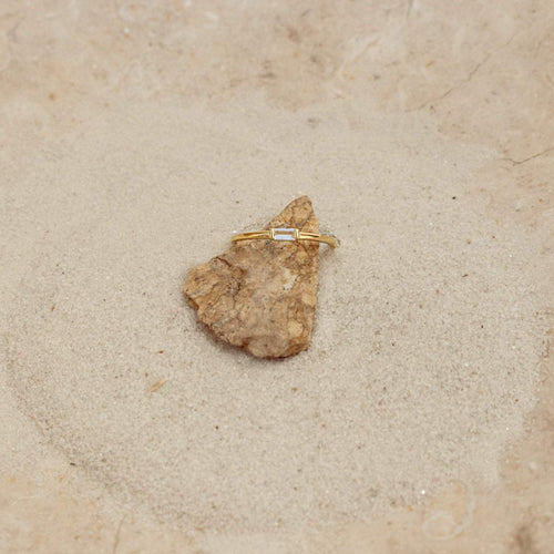 Baguette Diamond Ring CZ Gemstone