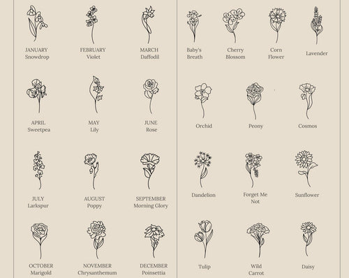 Flower Name Necklace