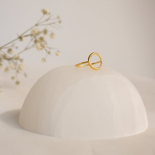 The Pave Open Circle Ring