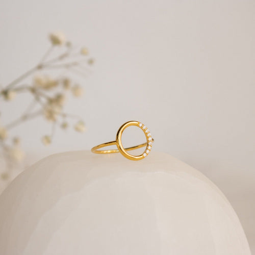 The Pave Open Circle Ring