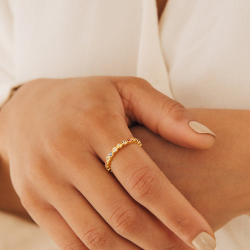 Guardian of Omens: The Rainbow Evil Eye Ring