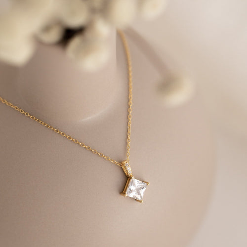 Princess Cut CZ Diamond Pendant