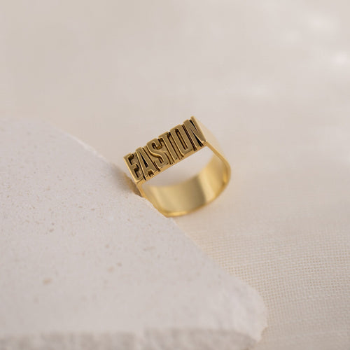 Make a Statement with Our Personalized Bold Name Ring