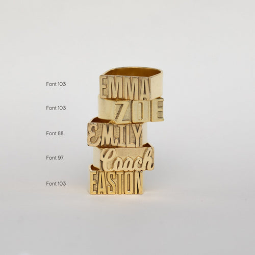 Make a Statement with Our Personalized Bold Name Ring
