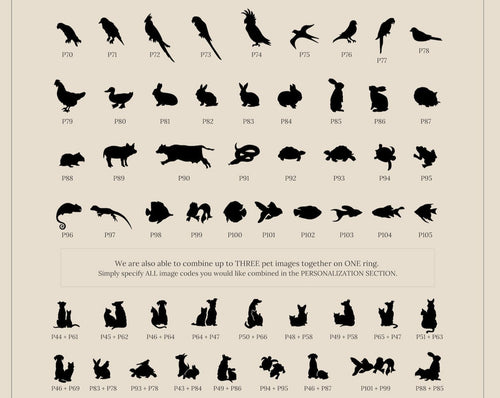 Duo Pet Initial Wrap Ring