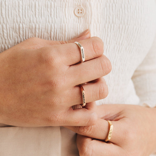 Eternal Remembrance: The Personalized Bar Ring