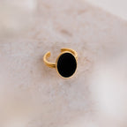 Vintage Glamour: Midnight Hour Black Onyx Signet Ring