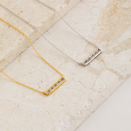 Diamond Bar Necklace