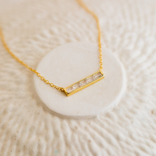 Diamond Bar Necklace