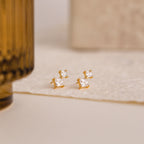 Aria Diamond Drop Stud Earrings