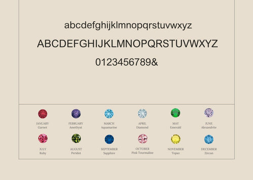 Birthstone Initial Necklace