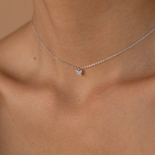 Mandy Pave Butterfly Necklace