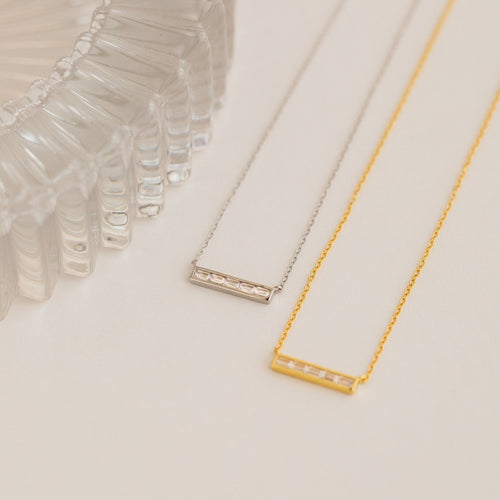 Diamond Bar Necklace