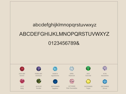 Sideways Initial Birthstone Necklace