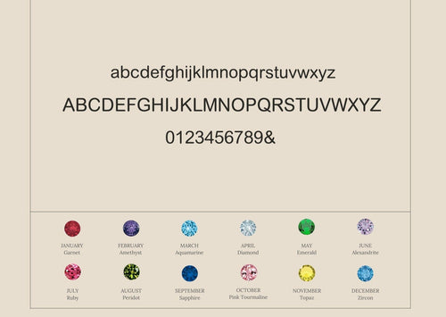 Personalized Birthstone Letter Necklace