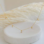 Baguette Station Necklace