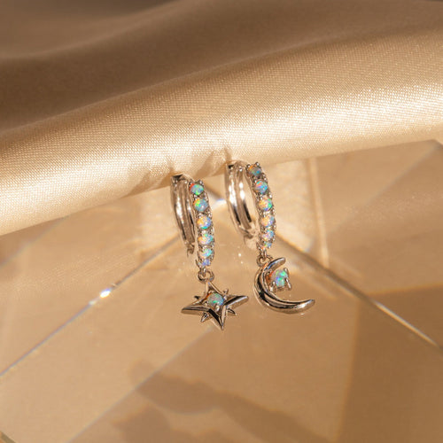 Astra Opal Huggie Earrings