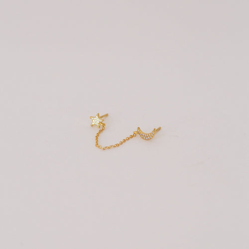 Luna Moon & Star Chain Earrings