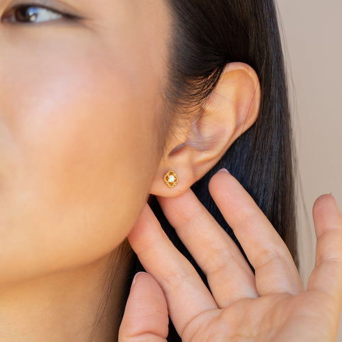 Alora Opal Stud Earrings