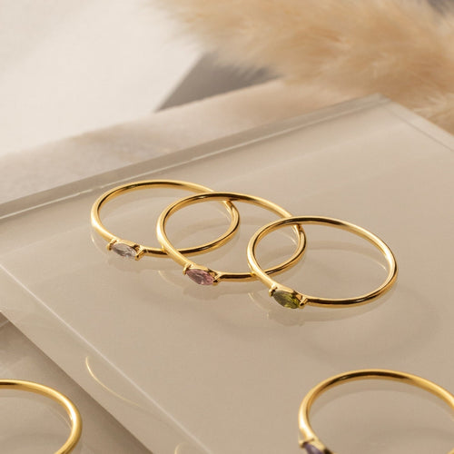 Custom Marquise Birthstone Ring