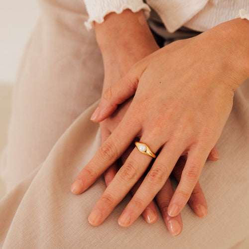 The Penelope Pearl Signet Ring