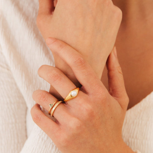 The Penelope Pearl Signet Ring