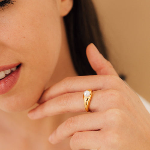 The Penelope Pearl Signet Ring