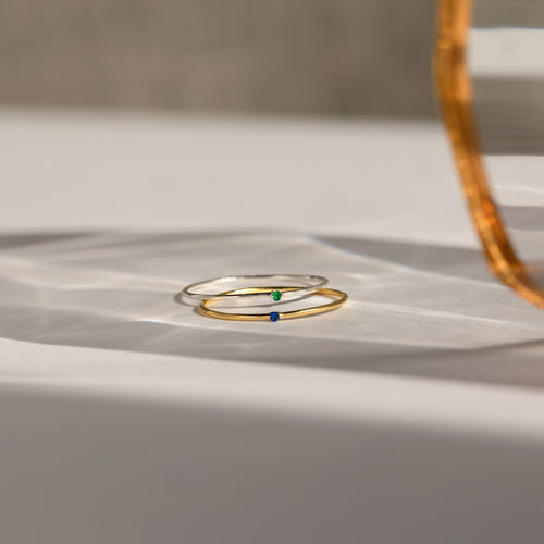 The Thin Mini Birthstone Ring