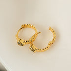 Peridot Heart Huggie Earrings