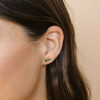 Birthstone Bar Stud Earrings