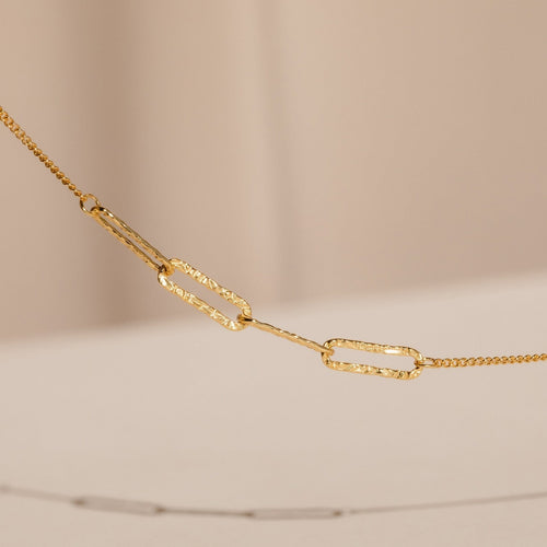 Textured Paperclip Necklace