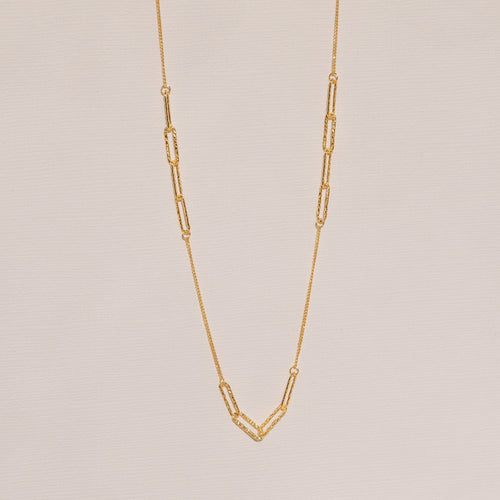 Textured Paperclip Necklace