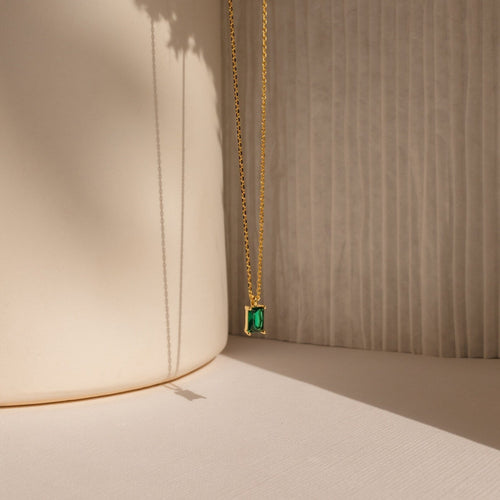 Maia Emerald Pendant Necklace