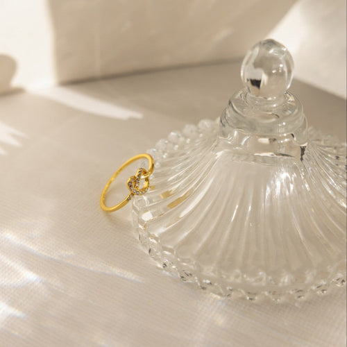 Eternal Love: Diamond Heart Knot Ring