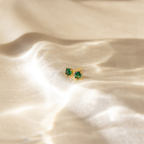 Booker Large Birthstone Stud Earrings