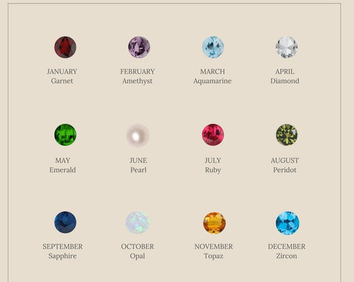Booker Large Birthstone Stud Earrings