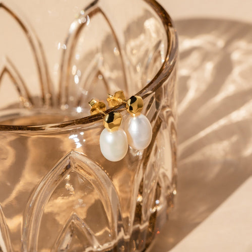 Pearl Gemstone Drop Earrings