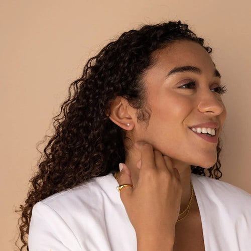 Delicate Pearl Stud Earrings