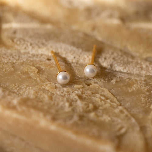 Delicate Pearl Stud Earrings