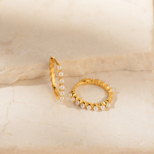 Malik Pearl Hoop Earrings