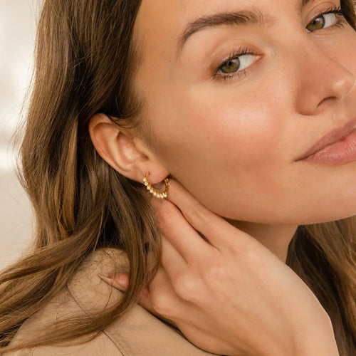 Malik Pearl Hoop Earrings