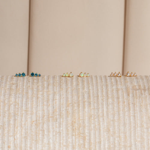 Birthstone Bar Stud Earrings