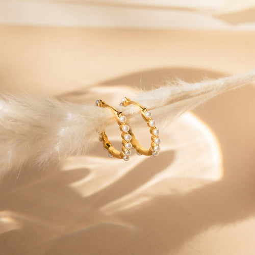 Malik Pearl Hoop Earrings