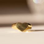 Personalized Heart Signet Ring