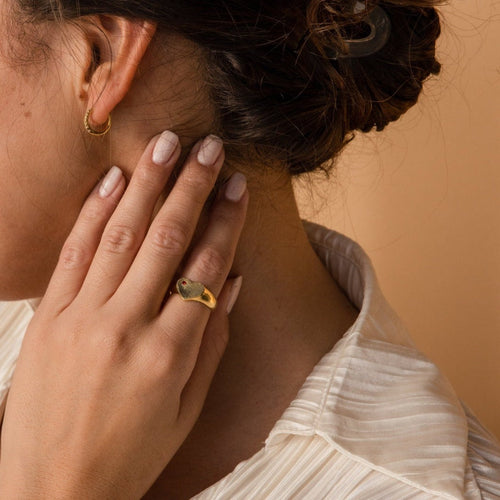 Personalized Heart Signet Ring