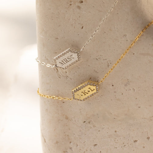 Hexagon Charm Bracelet