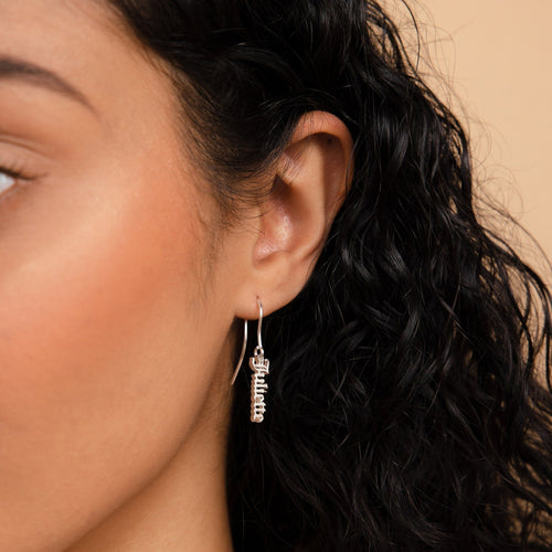 Vertical Dangling Name Earrings