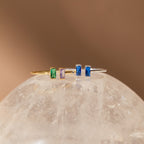 Custom Duo Vertical Baguette Birthstone Ring