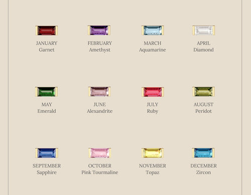 Personalized Birthstone Bar Stud Earrings